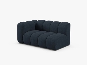 MODUL CANAPEA LUPIN, PE STANGA, 144 CM, ALBASTRU MARIN, CU TAPITERIE DIN TEXTIL CHENILLE EDEN, MICADONI - Img 2