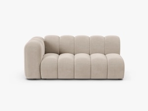 MODUL CANAPEA LUPIN, PE STANGA, 173 CM, BEJ, CU TAPITERIE DIN TEXTIL CATIFEA SALVADOR, MICADONI