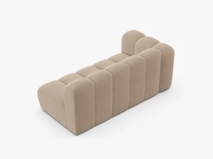MODUL CANAPEA LUPIN, PE STANGA, 173 CM, BEJ, CU TAPITERIE DIN TEXTIL CATIFEA VENUS, MICADONI - Img 3