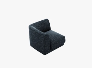 MODUL CANAPEA MILEY, ALBASTRU, CU TAPITERIE DIN TEXTIL CHENILLE HAGA, MICADONI - Img 3
