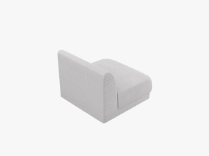 MODUL CANAPEA MILEY, CU SPATAR, GRI DESCHIS, CU TAPITERIE DIN TEXTIL BOUCLE BALOO, MICADONI - Img 4