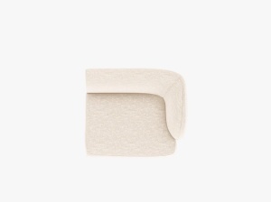 MODUL CANAPEA MILEY, PE DREAPTA, BEJ DESCHIS, CU TAPITERIE DIN TEXTIL CHENILLE HAGA, MICADONI - Img 4