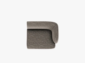 MODUL CANAPEA MILEY, PE DREAPTA, GRI, CU TAPITERIE DIN TEXTIL CHENILLE HAGA, MICADONI - Img 4