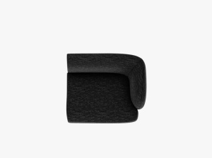 MODUL CANAPEA MILEY, PE DREAPTA, NEGRU, CU TAPITERIE DIN TEXTIL CHENILLE HAGA, MICADONI - Img 4