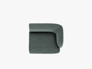 MODUL CANAPEA MILEY, PE DREAPTA, VERDE BENZINA, CU TAPITERIE DIN TEXTIL CHENILLE HAGA, MICADONI - Img 4