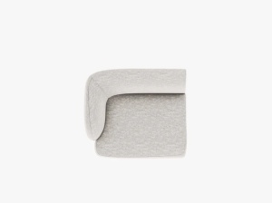 MODUL CANAPEA MILEY, PE STANGA, GRI DESCHIS, CU TAPITERIE DIN TEXTIL CHENILLE HAGA, MICADONI - Img 4