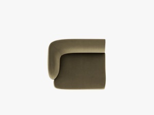 MODUL CANAPEA MILEY, PE STANGA, VERDE, CU TAPITERIE DIN CATFEA BLUVEL, MICADONI - Img 4