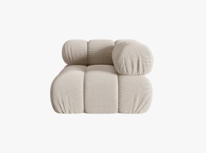 MODUL COLTAR BELLIS, BEJ DESCHIS, CU TAPITERIE DIN TEXTIL 3D SONIC, MICADONI - Img 2