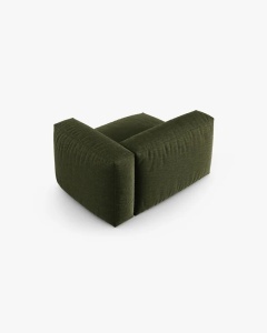 MODUL COLTAR/CANAPEA MARTINA, 120X120 CM, PE DREAPTA, ADANCIME SCAUN 90 CM, VERDE, TAPITAT CU TAPITERIE DIN TEXTIL STRUCTURAT BOSTON, MICADONI - Img 3