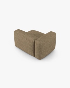 MODUL COLTAR/CANAPEA MARTINA, 120X120 CM, PE STANGA, ADANCIME SCAUN 90 CM, CAPPUCCINO, TAPITAT CU TAPITERIE DIN TEXTIL CORDOI TILIA, MICADONI - Img 3