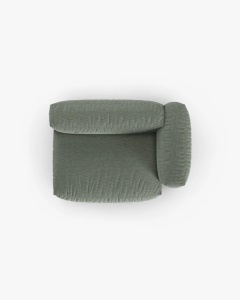 MODUL COLTAR/CANAPEA MARTINA, 120X160 CM, PE DREAPTA, ADANCIME SCAUN 90 CM, VERDE MUSCHI, TAPITAT CU TAPITERIE DIN TEXTIL STRUCTURAT BOSTON, MICADONI - Img 4