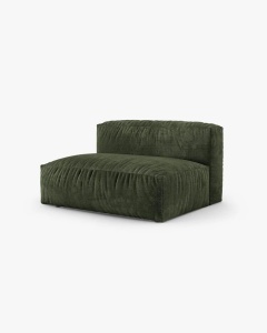 MODUL COLTAR/CANAPEA MARTINA, 120X160 CM, PE STANGA, ADANCIME SCAUN 90 CM, VERDE, TAPITAT CU TAPITERIE DIN TEXTIL CATIFEA VOGUE, MICADONI - Img 2