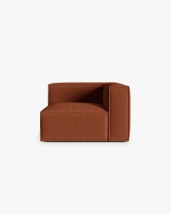 MODUL COLTAR/CANAPEA NURIA CARAMIZIU, 110X110 CM, TAPITAT CU TAPITERIE DIN TEXTIL STRUCTURAT LIBERTY, MICADONI