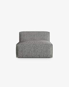 MODUL COLTAR/CANAPEA NURIA GRI GRAFIT, 100X110 CM, TAPITAT CU TAPITERIE DIN TEXTIL BOUCLE MONET, MICADONI