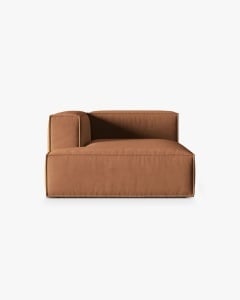 MODUL COLTAR/CANAPEA NURIA MIERE, PE STANGA, 147X127 CM, TAPITAT CU TAPITERIE DIN TEXTIL CATIFEA PARIS, MICADONI