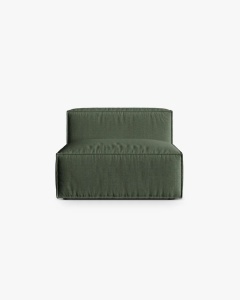 MODUL COLTAR/CANAPEA NURIA VERDE MUSCHI, 100X110 CM, TAPITAT CU TAPITERIE DIN TEXTIL STRUCTURAT LIBERTY, MICADONI