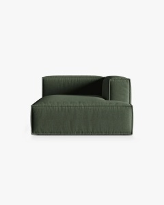 MODUL COLTAR/CANAPEA NURIA VERDE MUSCHI, PE DREAPTA, 147X127 CM, TAPITAT CU TAPITERIE DIN TEXTIL STRUCTURAT LIBERTY, MICADONI