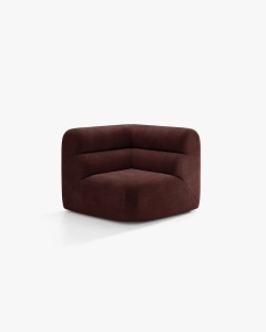 MODUL COLTAR NEO, LEMN DE CIRES, 100X100 CM, TAPITAT CU TAPITERIE DIN TEXTIL CHENILLE AURIU, MICADONI