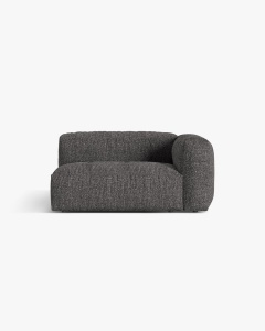 MODUL COTIERA CANAPEA/COLTAR MARTINA, 160X106 CM, PE DREAPTA, GRI ANTRACIT, TAPITAT CU TAPITERIE DIN TEXTIL BOUCLE MONET, MICADONI