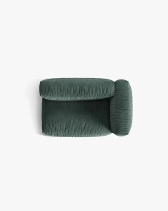 MODUL COTIERA CANAPEA/COLTAR MARTINA, 160X106 CM, PE DREAPTA, VERDE MUSCHI, TAPITAT CU TAPITERIE DIN TEXTIL CATIFEA VOGUE, MICADONI - Img 4