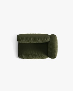 MODUL COTIERA CANAPEA/COLTAR MARTINA, 160X106 CM, PE DREAPTA, VERDE, TAPITAT CU TAPITERIE DIN TEXTIL STRUCTURAT BOSTON, MICADONI - Img 4