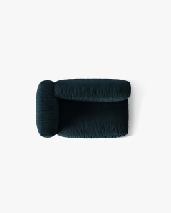 MODUL COTIERA CANAPEA/COLTAR MARTINA, 160X106 CM, PE STANGA, ALBASTRU INCHIS, TAPITAT CU TAPITERIE DIN TEXTIL CATIFEA VOGUE, MICADONI - Img 4