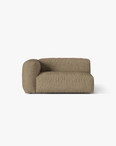 MODUL COTIERA CANAPEA/COLTAR MARTINA, 160X106 CM, PE STANGA, CAPPUCCINO, TAPITAT CU TAPITERIE DIN TEXTIL BOUCLE MONET, MICADONI