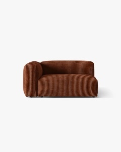 MODUL COTIERA CANAPEA/COLTAR MARTINA, 160X106 CM, PE STANGA, CARAMIZIU, TAPITAT CU TAPITERIE DIN TEXTIL CORDOI TILIA, MICADONI