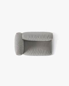 MODUL COTIERA CANAPEA/COLTAR MARTINA, 160X106 CM, PE STANGA, GRI DESCHIS, TAPITAT CU TAPITERIE DIN TEXTIL STRUCTURAT BOSTON, MICADONI - Img 4