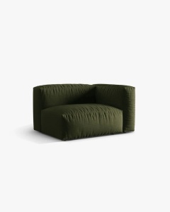 MODUL LATERAL PENTRU CANAPEA MARTINA, PE DREAPTA, VERDE, TAPITAT CU TAPITERIE DIN TEXTIL STRUCTURAT BOSTON, MICADONI - Img 2