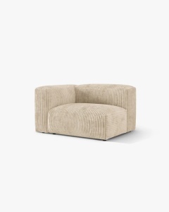 MODUL LATERAL PENTRU CANAPEA MARTINA, PE STANGA, BEJ DESCHIS, TAPITAT CU TAPITERIE DIN TEXTIL CORDOI TILIA, MICADONI - Img 2