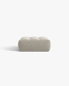 MODUL POUF CANAPEA BLOOM, GRI DESCHIS, 107X99 CM, CU TAPITERIE DIN TEXTIL STRUCTURAT WIND, MICADONI