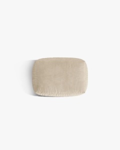 MODUL POUF CANAPEA/COLTAR MARTINA, 103X73 CM, BEJ DESCHIS, TAPITAT CU TAPITERIE DIN TEXTIL CATIFEA VOGUE, MICADONI - Img 3