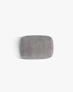 MODUL POUF CANAPEA/COLTAR MARTINA, 103X73 CM, GRI DESCHIS, TAPITAT CU TAPITERIE DIN TEXTIL CORDOI TILIA, MICADONI - Img 3