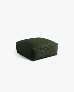 MODUL POUF CANAPEA/COLTAR MARTINA, 108X108 CM, VERDE, TAPITAT CU TAPITERIE DIN TEXTIL CATIFEA VOGUE, MICADONI - Img 2