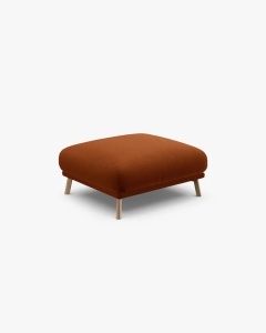 MODUL POUF COLTAR NAOMI, CARAMIZIU, 85X85 CM, TAPITAT CU TAPITERIE DIN TEXTIL CATIFEA SALVADOR, MICADONI - Img 2