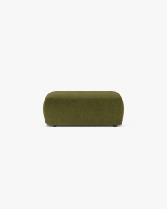 MODUL POUF KATE, VERDE MASLINIU INCHIS, 60X99 CM, TAPITAT CU TAPITERIE DIN TEXTIL BOUCLE BALOO, MICADONI