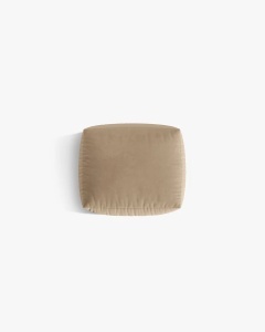 MODUL POUF PENTRU COLTAR CHRIS, 85X100, BEJ MIGDALA, CU TAPITERIE DIN TEXTIL CATIFEA CASINO, MICADONI