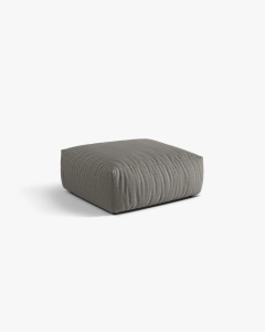 MODUL POUF PENTRU COLTAR CHRIS, 85X100, GRI CALD, CU TAPITERIE DIN TEXTIL STRUCTURAT LINS, MICADONI - Img 2