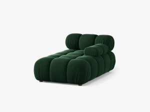 MODUL SEZLONG BELLIS, PE DREAPTA, VERDE SMARALD, CU TAPITERIE DIN CATIFEA BLUVEL, MICADONI - Img 2