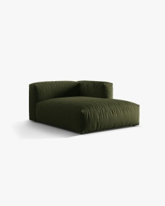 MODUL SEZLONG CANAPEA/COLTAR MARTINA, 130X176 CM, PE DREAPTA, VERDE, TAPITAT CU TAPITERIE DIN TEXTIL STRUCTURAT BOSTON, MICADONI - Img 2