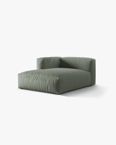 MODUL SEZLONG CANAPEA/COLTAR MARTINA, 130X176 CM, PE STANGA, VERDE MUSCHI, TAPITAT CU TAPITERIE DIN TEXTIL STRUCTURAT BOSTON, MICADONI - Img 2