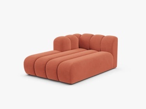 MODUL SEZLONG CANAPEA LUPIN, PE STANGA, CORAI, CU TAPITERIE DIN TEXTIL CATIFEA VENUS, MICADONI - Img 2