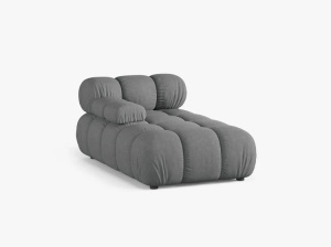 MODUL SEZLONG COLTAR BELLIS, GRI, PE STANGA, CU TAPITERIE DIN TEXTIL STRUCTURAT LIBBERTY, MICADONI - Img 2