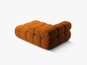 MODUL SEZLONG COLTAR BELLIS, PE DREAPTA, CARAMIZIU, CU TAPITERIE DIN TEXTIL BOUCLE ROLF, MICADONI - Img 3