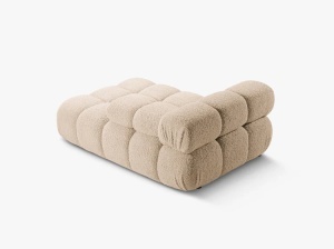 MODUL SEZLONG COLTAR BELLIS, PE DREAPTA NISIPIU, CU TAPITERIE DIN TEXTIL BOUCLE ROLF, MICADONI - Img 3