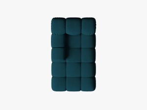 MODUL SEZLONG COLTAR BELLIS, PE STANGA, ALBASTRU MARIN, CU TAPITERIE DIN TEXTIL 3D SONIC, MICADONI - Img 3