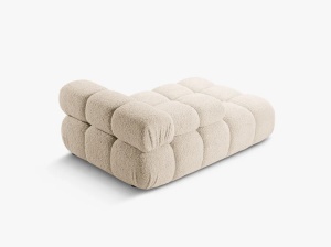 MODUL SEZLONG COLTAR BELLIS, PE STANGA, BEJ DESCHIS, CU TAPITERIE DIN TEXTIL BOUCLE ROLF, MICADONI - Img 3