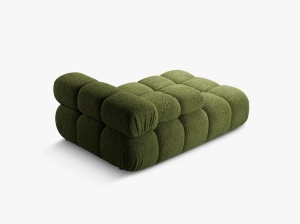 MODUL SEZLONG COLTAR BELLIS, PE STANGA, VERDE, CU TAPITERIE DIN TEXTIL BOUCLE ROLF, MICADONI - Img 3