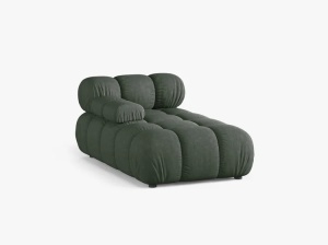 MODUL SEZLONG COLTAR BELLIS, PE STANGA, VERDE INCHIS, CU TAPITERIE DIN TEXTIL STRUCTURAT LIBERTY, MICADONI - Img 2